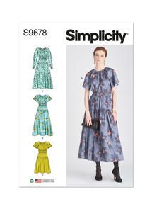 Simplicity Misses' Dress with Sleeve and Length Variations