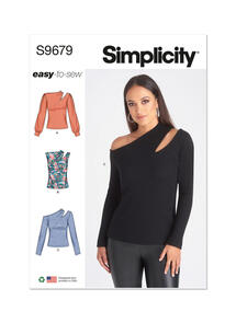 Simplicity Misses' Knit Top with Sleeve Variations
