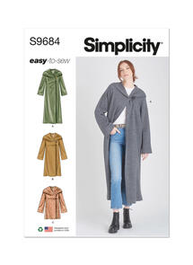 Simplicity Misses' Hooded Coats and Jacket with Length Variations