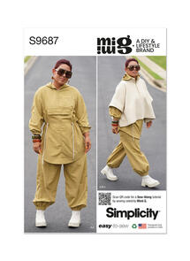 Simplicity Misses' Jacket, Poncho and Pants by Mimi G