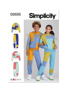 Simplicity Girls' and Boys' Hoodie and Jogger Set