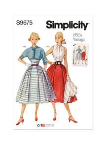 Simplicity Misses' Vintage Skirt, Blouse and Jacket