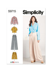 Simplicity Misses' Shirt, Pants and Shorts