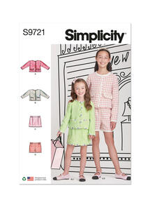 Simplicity Children's and Girls' Jackets, Skirt and Shorts