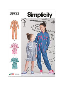 Simplicity Children's and Girls' Jumpsuit, Romper and Dress