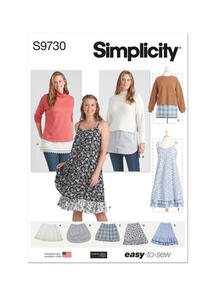 Simplicity Misses' Layering Slips by Elaine Heigl Designs