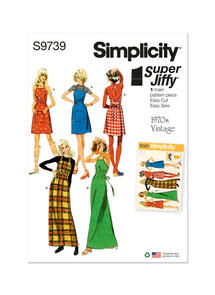 Simplicity Misses' Back-Wrap Dress and Jumper in Two Lengths