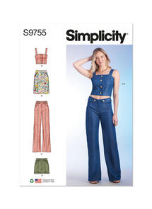 Simplicity Misses' Top, Skirt, Pants and Shorts