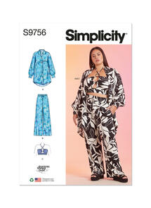 Simplicity Misses' and Women's Shirt, Pants and Halter Top for American Sewing