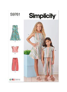 Simplicity Children's and Girls' Dress, Top and Pants