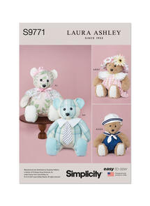 Simplicity Plush Bear with Clothes and Hats by Laura Ashley