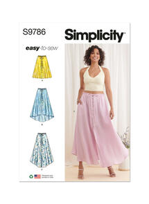Simplicity Misses' Skirt With Hemline Variations