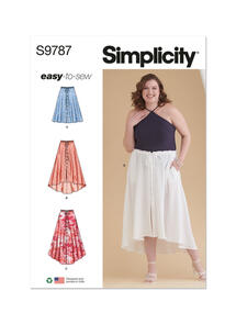 Simplicity Women's Skirt With Hemline Variations