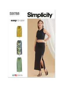 Simplicity Misses' Knit Skirts in Two Lengths