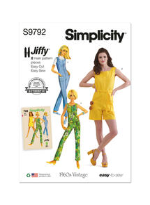 Simplicity Misses' Jumpsuit in Two Lengths Jiffy Knits