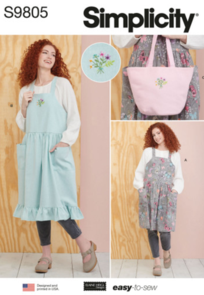 Simplicity Sewing Pattern Misses' Pinafore Aprons and Tote S9805