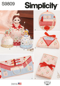 Simplicity Sewing Pattern Pincushion Dolls, Project Organizer and Etui S9809