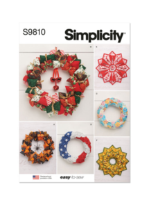 Simplicity Sewing Pattern Seasonal Wreaths S9810