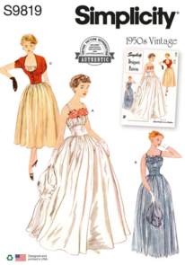 Simplicity Sewing Pattern 1950s Misses' Dresses and Jacket S9819