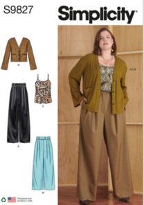 Simplicity Sewing Pattern Women's Pants in Two Lengths, Camisole & Cardigan S9827