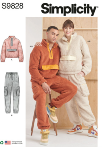 Simplicity Sewing Pattern Unisex Sweatshirt and Pants S9828