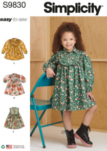 Simplicity Sewing Pattern Children's Dresses S9830