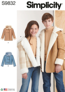 Simplicity Sewing Pattern Girls' and Boys' Jacket In Two Lengths S9832