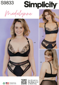 Simplicity Sewing Pattern Misses' and Women's Bra, Panty and Thong S9833