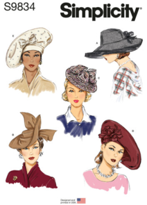 Simplicity Sewing Pattern Misses' Hats in Five Styles S9834