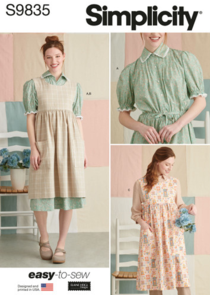 Simplicity Sewing Pattern Misses' Dress and Pinafore Apron In Two Lengths S9835