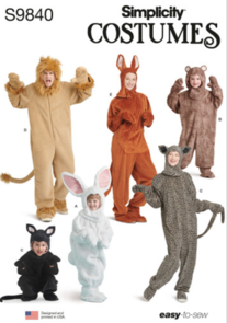 Simplicity Sewing Pattern Children's and Adult's Animal Costumes S9840