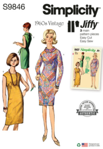 Simplicity Sewing Pattern 1960s Misses' Dress S9846