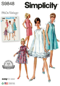 Simplicity Sewing Pattern 1960s Misses' Dresses S9848