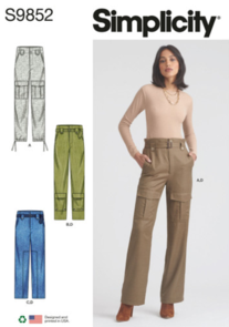 Simplicity Sewing Pattern Misses' Pants and Belt S9852