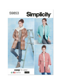 Simplicity Sewing Pattern Misses' Coats and Scarf S9853