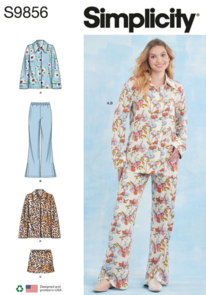 Simplicity Sewing Pattern Misses' Sleepwear S9856