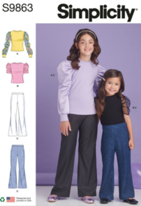 Simplicity Sewing Pattern Children's and Girls' Top and Pants S9863