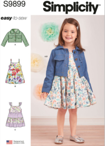 Simplicity Sewing Pattern Toddlers' Jacket and Dresses S9899