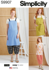 Simplicity Sewing Pattern Misses' Aprons and Pants S9907