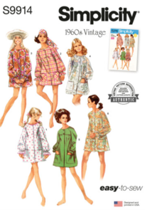 Simplicity Sewing Pattern 1960s Misses' Beach Cover-Up and Robe S9914