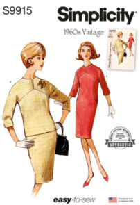 Simplicity Sewing Pattern 1960s Misses' Dresses S9915