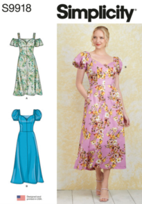 Simplicity Sewing Pattern Misses' Dress with Sleeve and Length Variations S9918