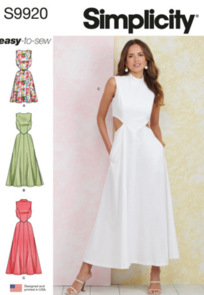 Simplicity Sewing Pattern Misses' Dress with Neckline and Length Variations S9920