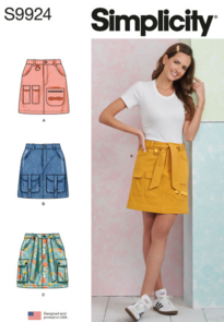 Simplicity Sewing Pattern Misses' Cargo Skirts S9924