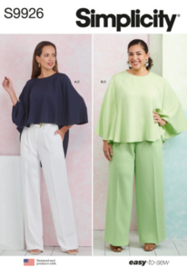 Simplicity Sewing Pattern Misses' and Women's Tops and Pants S9926