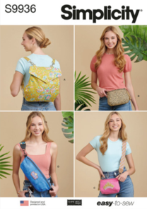 Simplicity Sewing Pattern Backpack, Bags and Purse S9936