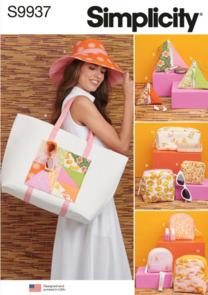 Simplicity Sewing Pattern Hat, Tote Bag and Zipper Cases S9937