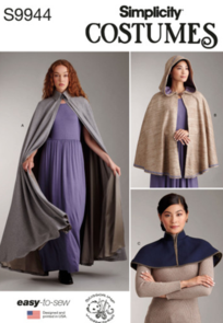 Simplicity Sewing Pattern Misses' Capelet and Cape in Two Lengths S9944