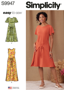 Simplicity Sewing Pattern Misses' Knit Dress with Variations S9947