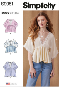 Simplicity Sewing Pattern Misses' Top In Two Lengths S9951